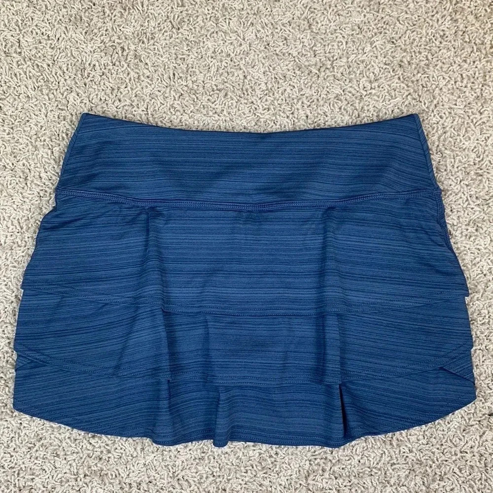 Athleta blue tiered skirt sz sm